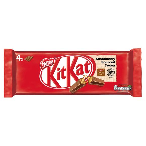 Kit Kat 4 Finger Milk Chocolate Bar Multipack 41.5g 4 X 41.5g